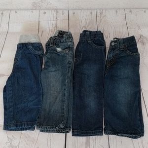 4 pairs denim boy toddler jeans 12-18months -